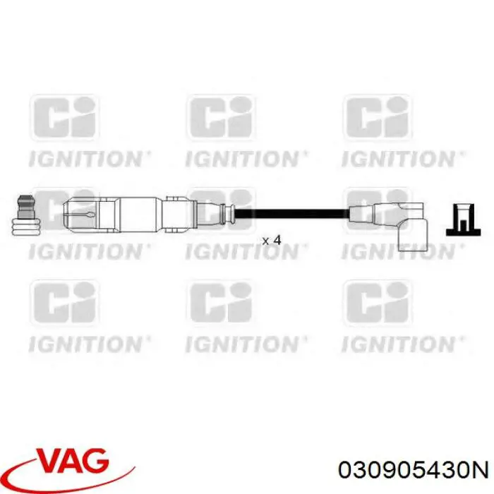 Compre 030905430N VAG Fios de alta voltagem, kit