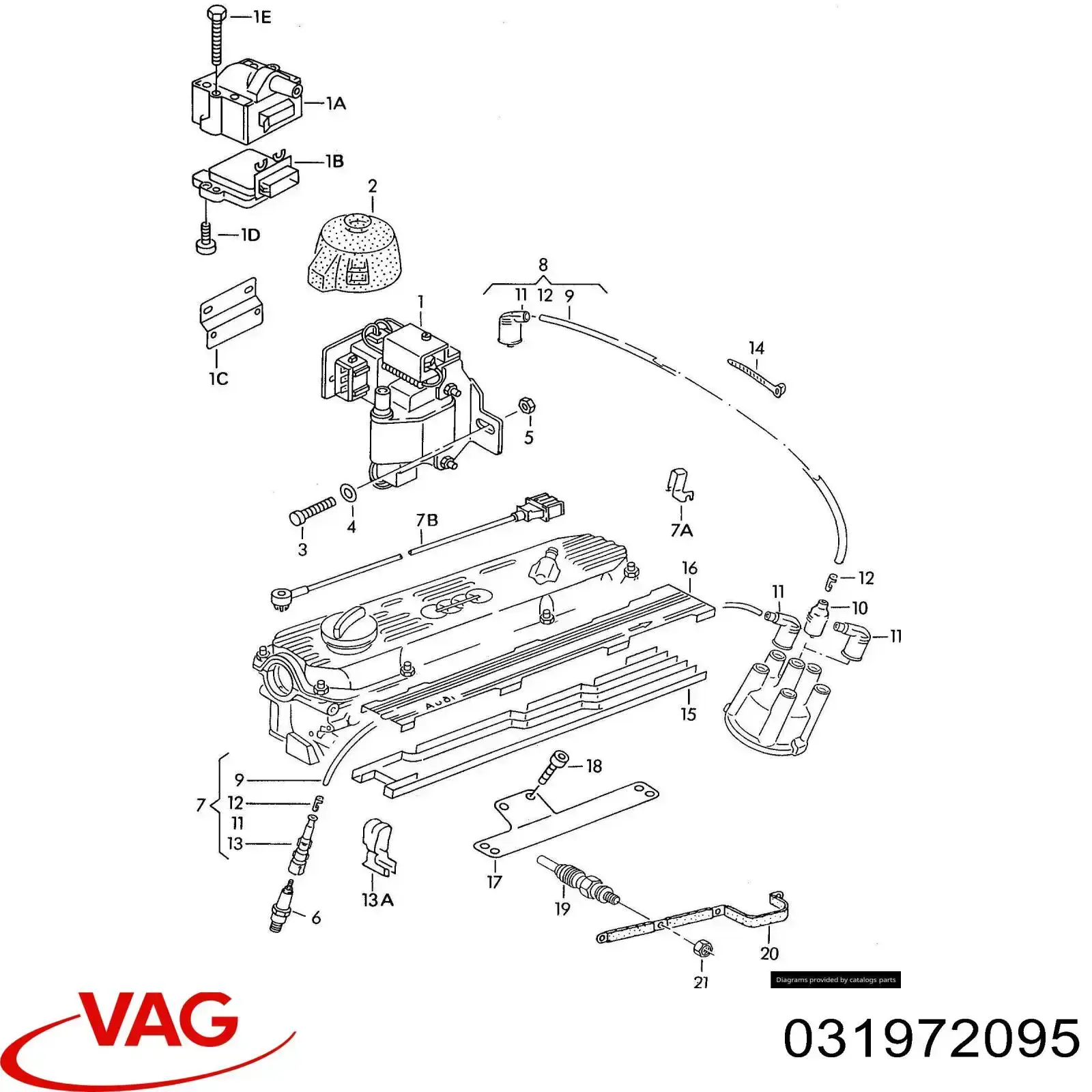 031972095 VAG Pneu das velas de incandescência