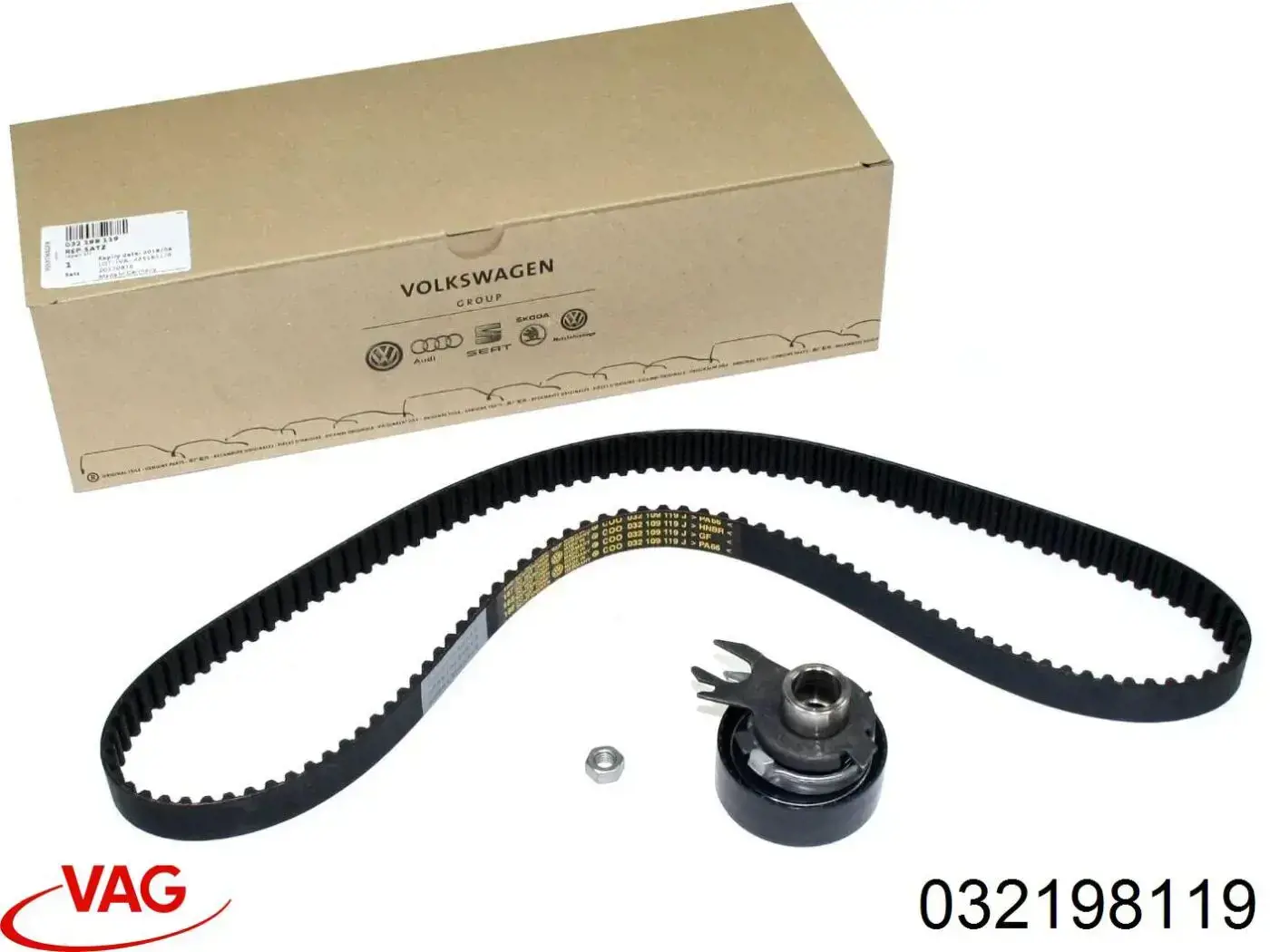 032198119 VAG Correia do mecanismo de distribuição de gás, kit