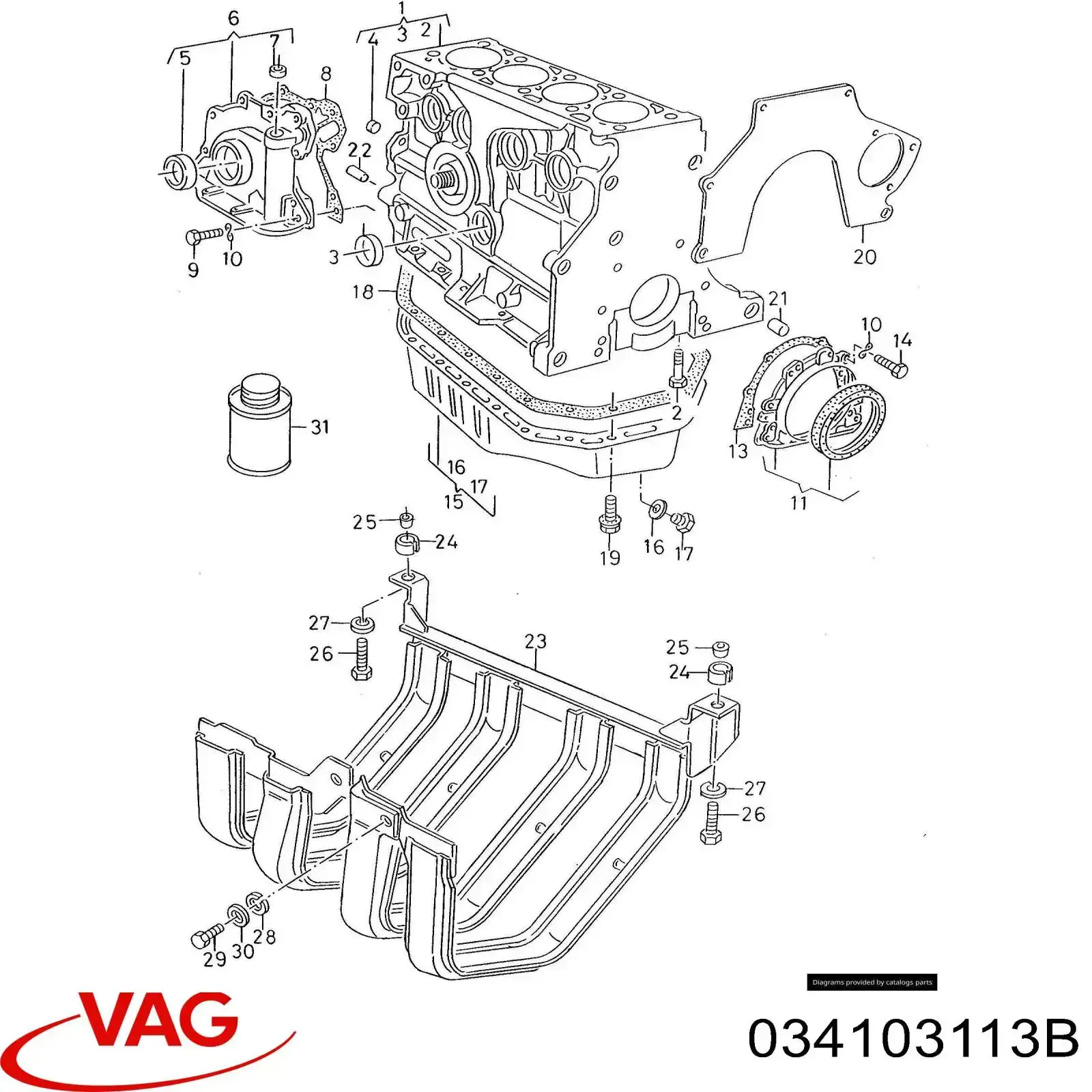 Compre 034103113B VAG Tampão CBC/do bloco de cilindros
