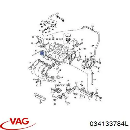 Cano derivado de ar do medidor de consumo do ar VAG 034133784L preço, a partir de 21,32 USD