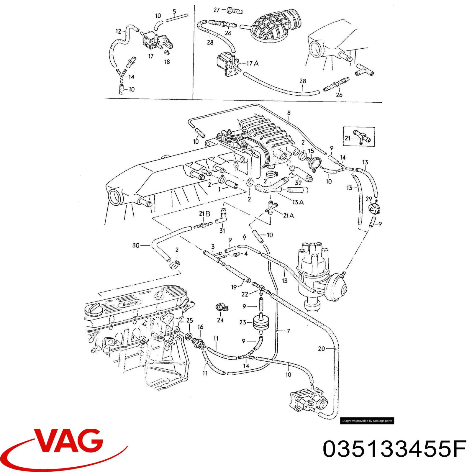 Compre 035133455F VAG Válvula (regulador) de marcha a vácuo