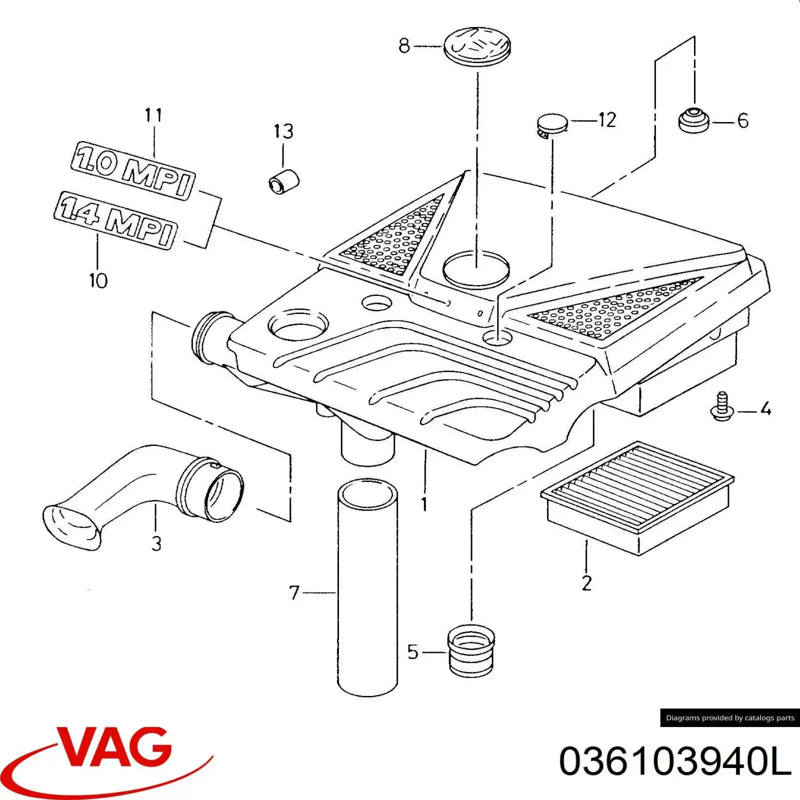  VAG 036103940L preço, a partir de  USD