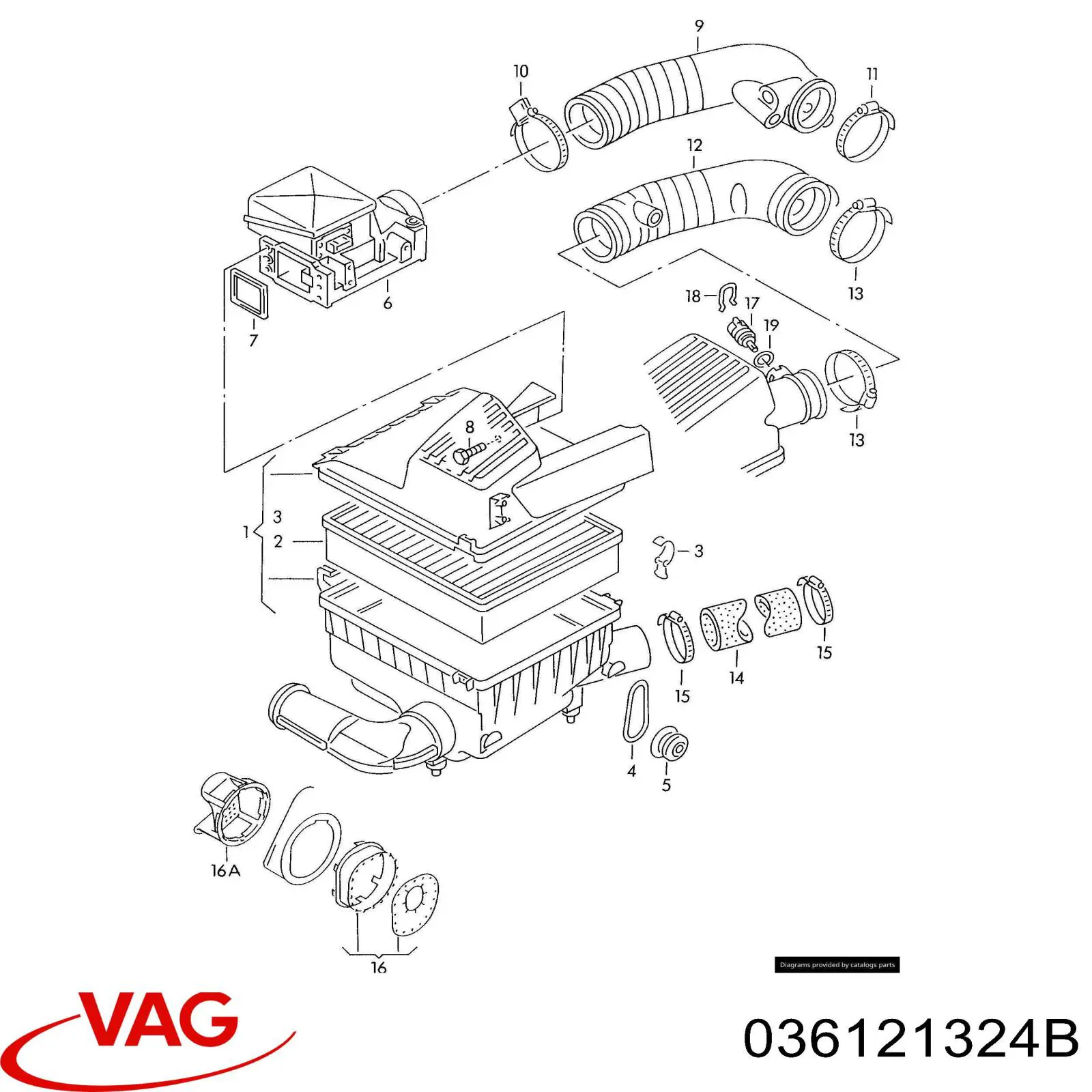  VAG 036121324B preço, a partir de 28,77 USD