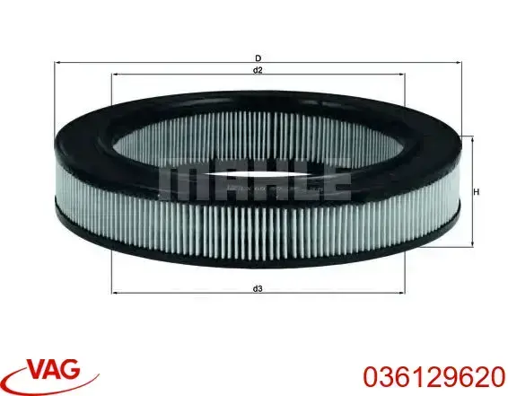 Compre 036129620 VAG Filtro de ar