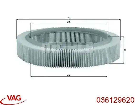 Filtro de ar 036129620 VAG