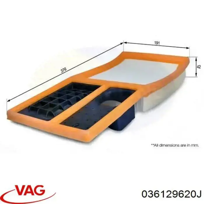 Compre 036129620J VAG Filtro de ar