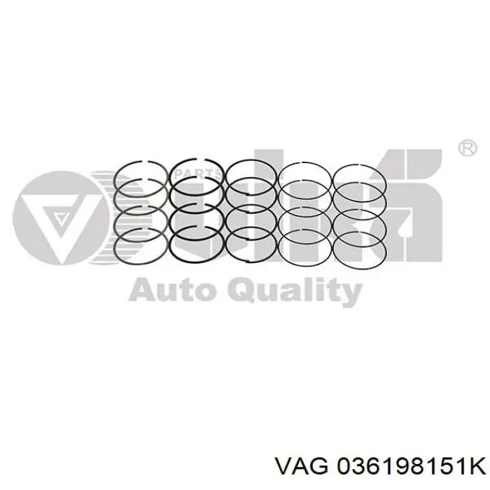Compre 036198151K VAG Anéis do pistão para 1 cilindro, STD.