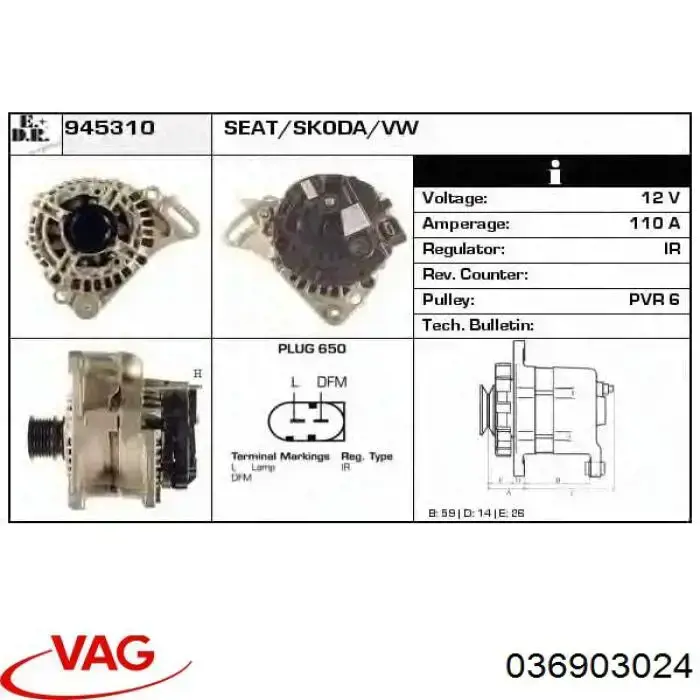036903024 VAG Gerador