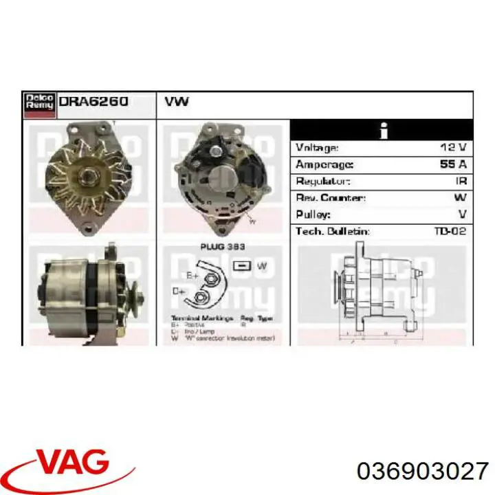 Compre 036903027 VAG Gerador