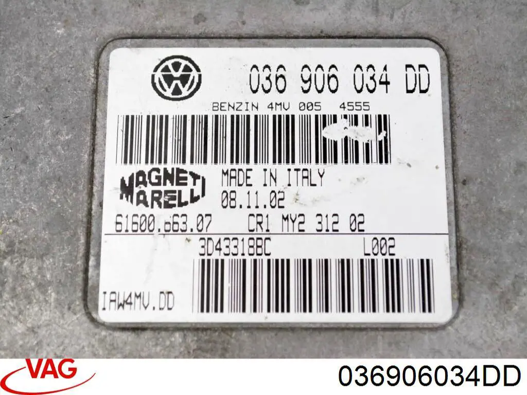 Compre 036906034DD VAG Módulo de direção (Centralina eletrônica) de motor