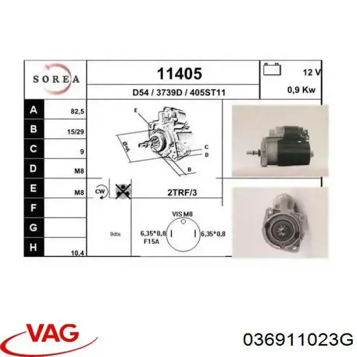 Motor de arranco VAG 036911023G preço, a partir de 61,29 USD