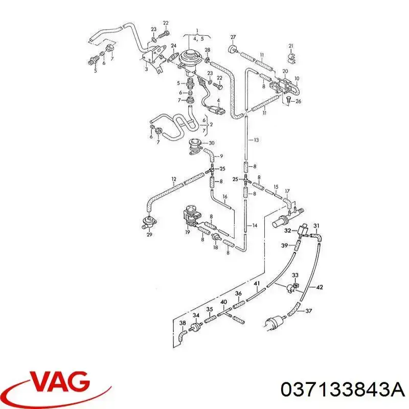 Compre 037133843A VAG Filtro do sistema de recirculação EGR