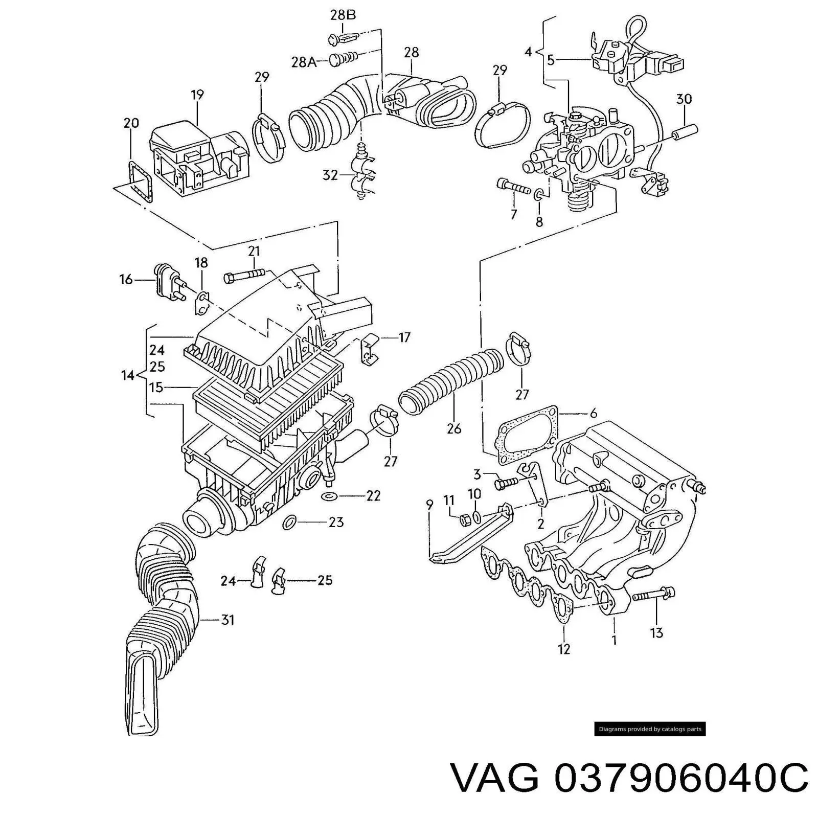 Sensor de fluxo (consumo) de ar, medidor de consumo M.A.F. - (Mass Airflow) VAG 037906040C preço, a partir de 97,81 USD