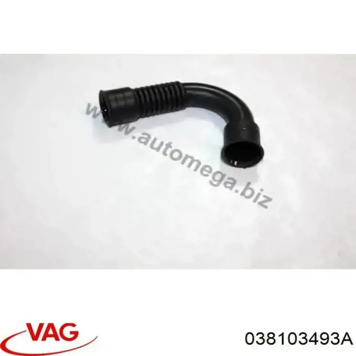 Cano derivado de ventilação de cárter (de separador de óleo) VAG 038103493A preço, a partir de 5,46 USD