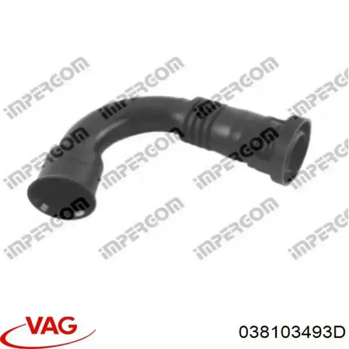 Cano derivado de ventilação de cárter (de separador de óleo) VAG 038103493D preço, a partir de 12,66 USD