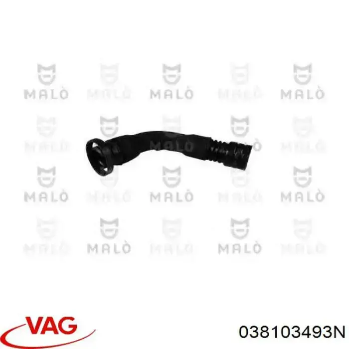 Compre 038103493N VAG Cano derivado de ventilação de cárter (de separador de óleo)
