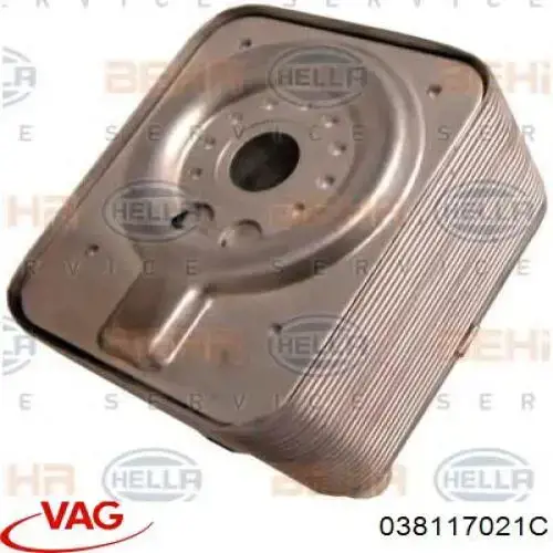Compre 038117021C VAG Radiador de óleo (frigorífico), debaixo de filtro