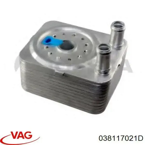 038117021D VAG Radiador de óleo (frigorífico), debaixo de filtro
