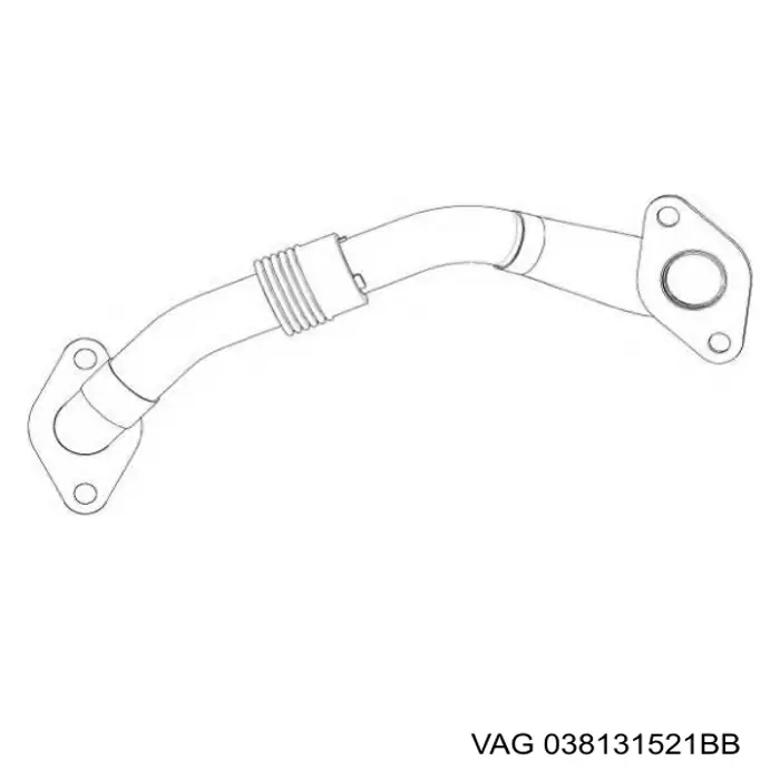 Cano derivado do sistema de recirculação dos gases de escape EGR VAG 038131521BB preço, a partir de 454,17 USD