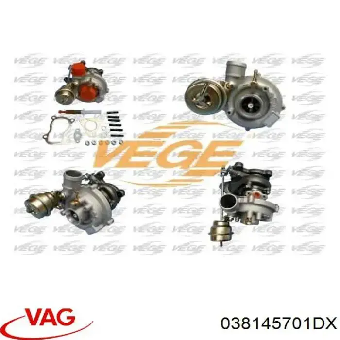 Compre 038145701DX VAG Turbina