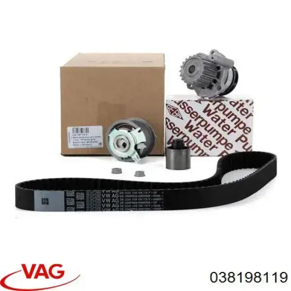 Compre 038198119 VAG Correia do mecanismo de distribuição de gás, kit