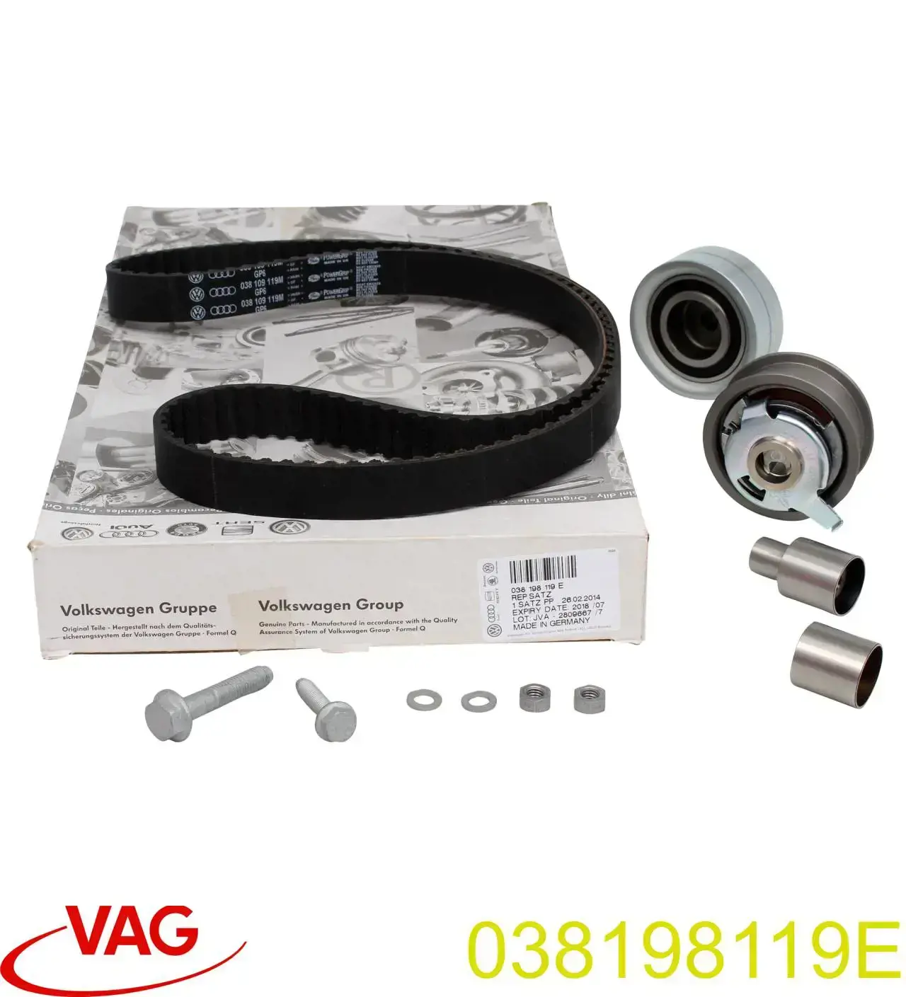 038198119E VAG Correia do mecanismo de distribuição de gás, kit