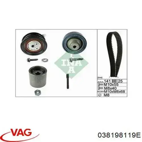 Compre 038198119E VAG Correia do mecanismo de distribuição de gás, kit