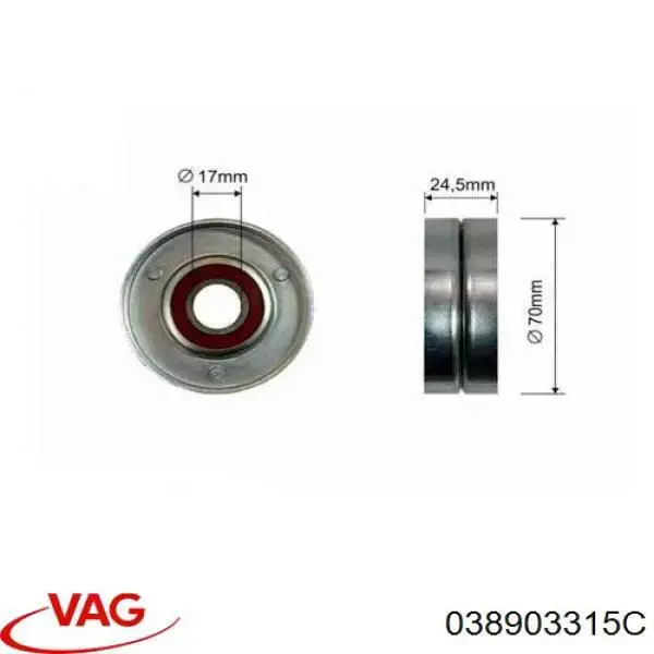 Compre 038903315C VAG Reguladora de tensão da correia de transmissão