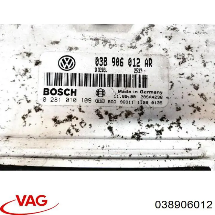 Módulo de direção (Centralina eletrônica) de motor VAG 038906012