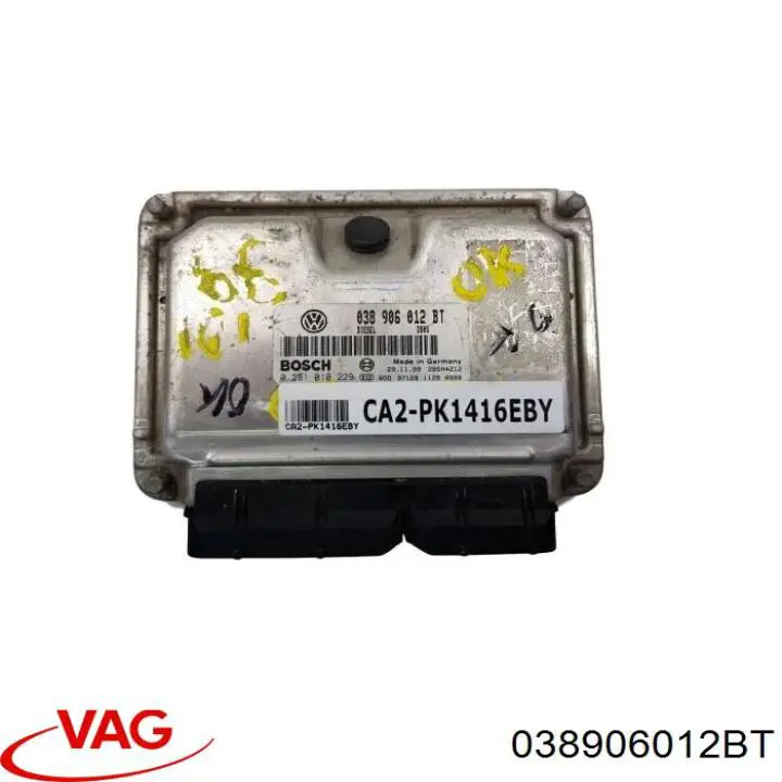 038906012BT VAG Módulo de direção (Centralina eletrônica) de motor