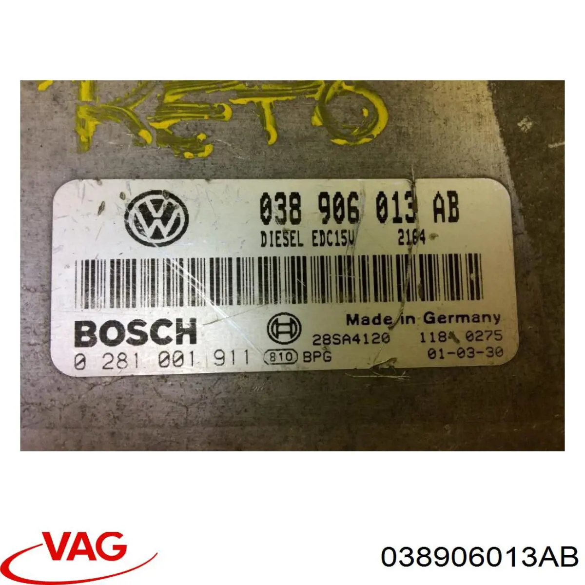 038906013AB VAG Módulo de direção (Centralina eletrônica) de motor