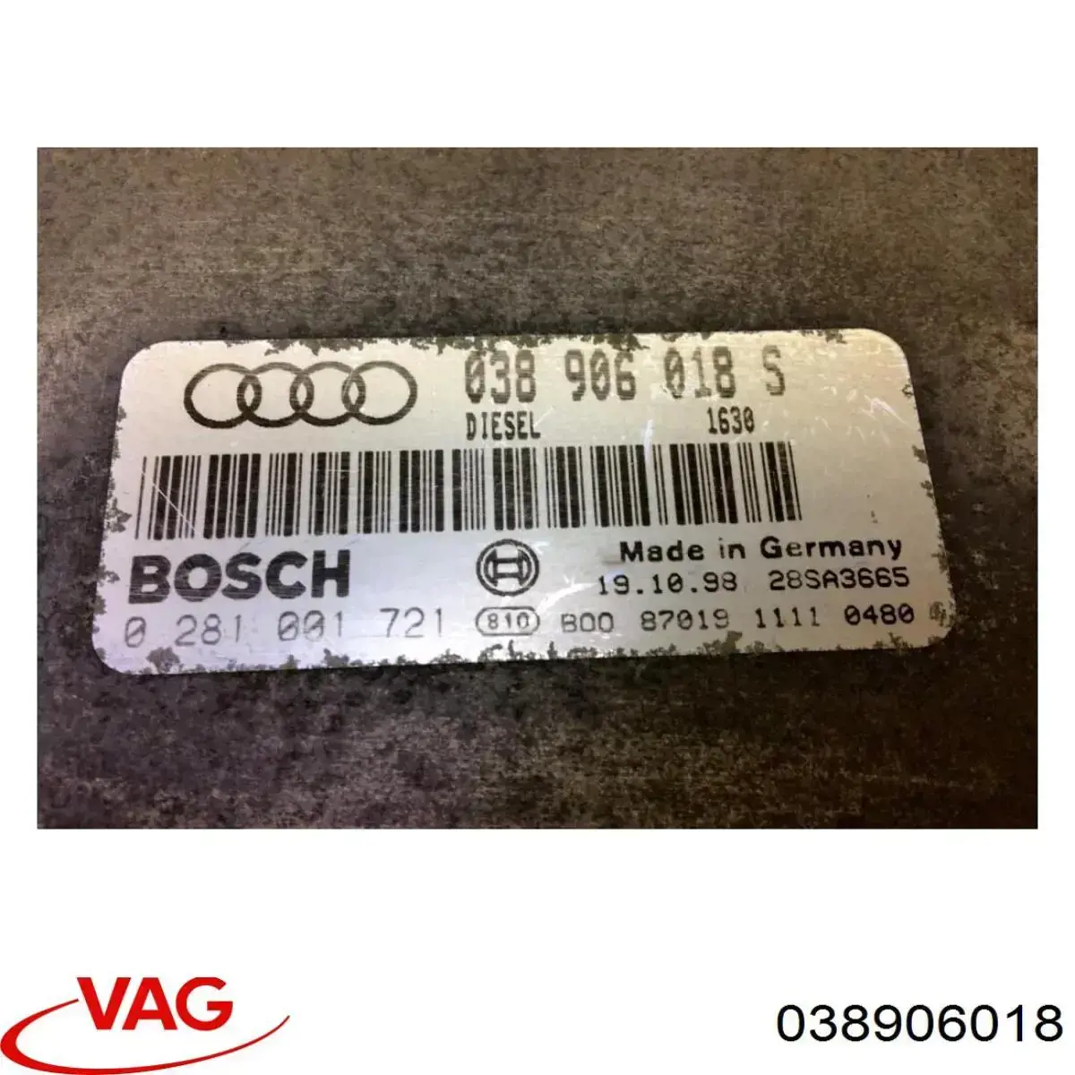 Compre 038906018 VAG Sensor de fluxo (consumo) de ar, medidor de consumo M.A.F. - (Mass Airflow)