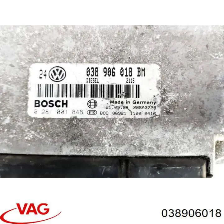 038906018 VAG Sensor de fluxo (consumo) de ar, medidor de consumo M.A.F. - (Mass Airflow)