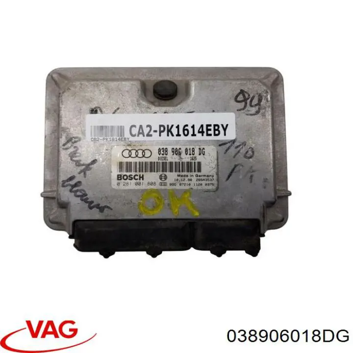 038906018DG VAG Módulo de direção (Centralina eletrônica) de motor