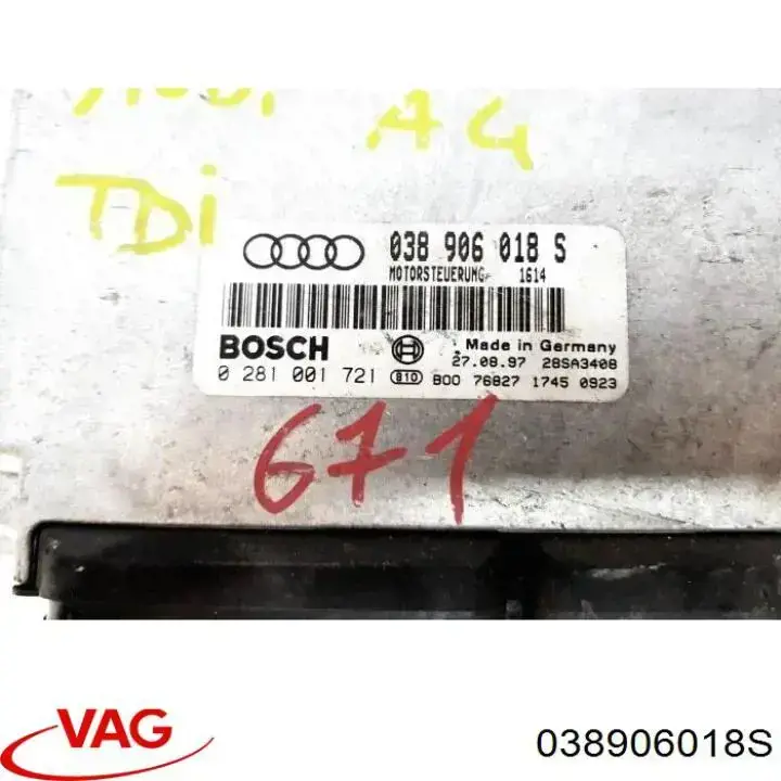 Compre 038906018S VAG Módulo de direção (Centralina eletrônica) de motor