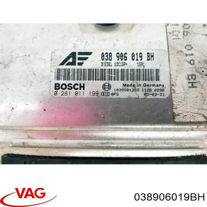 038906019BH VAG Módulo de direção (Centralina eletrônica) de motor