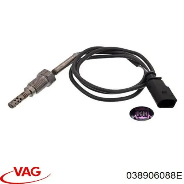 038906088E VAG Sensor de temperatura dos gases de escape (GE), antes de turbina