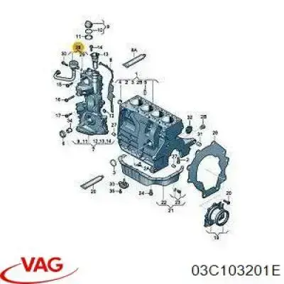 Válvula PCV de ventilação dos gases de cárter VAG 03C103201E preço, a partir de 139,94 USD