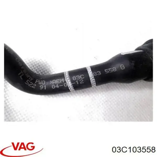 03C103558 VAG Cano derivado de ventilação de cárter (de separador de óleo)