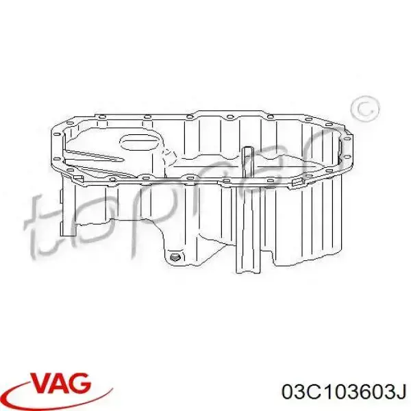 Compre 03C103603J VAG Panela de óleo de cárter do motor