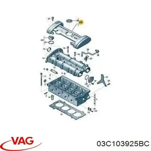 Tampa de motor decorativa VAG 03C103925CG preço, a partir de 55,31 USD