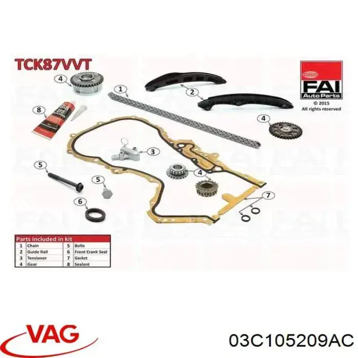 Compre KT7019 Autlog Engrenagem de cadeia da roda dentada de acionamento de cambota de motor