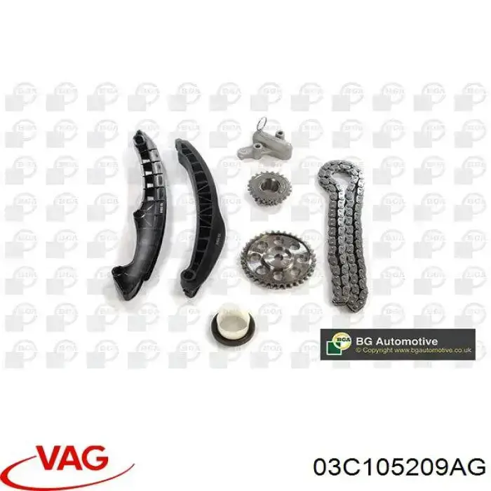 Engrenagem de cadeia da roda dentada de acionamento de cambota de motor VAG 03C105209AG preço, a partir de 36,16 USD