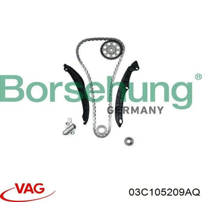 Engrenagem de cadeia da roda dentada de acionamento de cambota de motor VAG 03C105209AQ preço, a partir de 24,01 USD