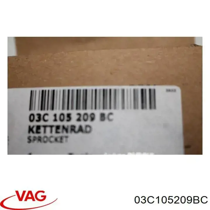 03C105209BC VAG Engrenagem de cadeia da roda dentada de acionamento de cambota de motor