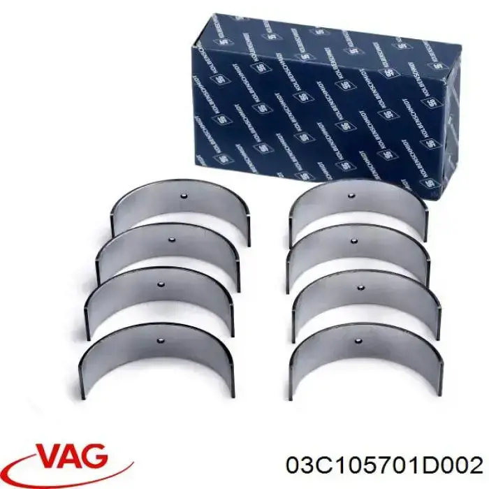 03C105701D002 VAG Folhas inseridas de cambota de biela, kit, padrão (STD)