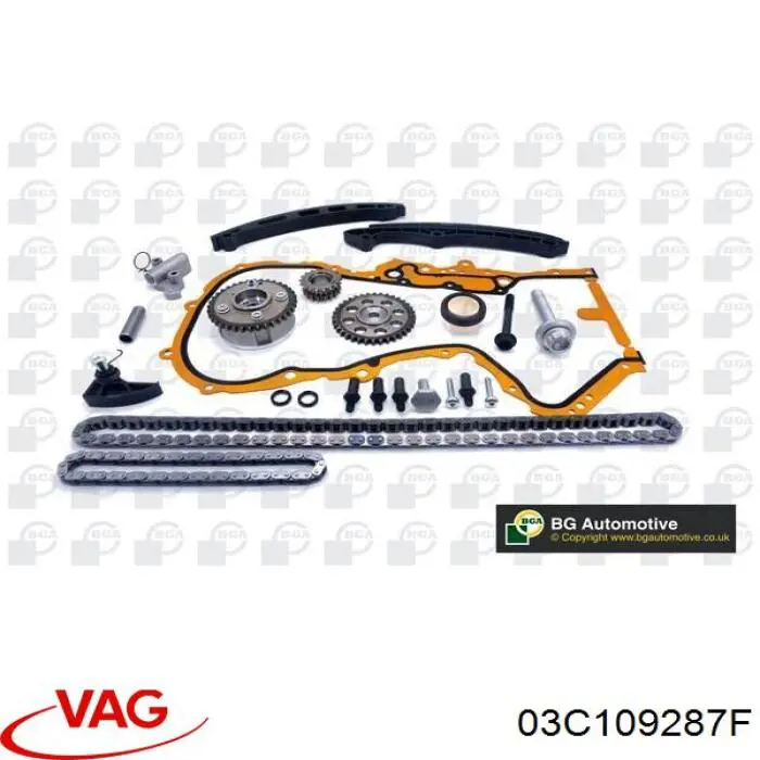 Compre 03C109287F VAG Vedante de tampa dianteira de motor