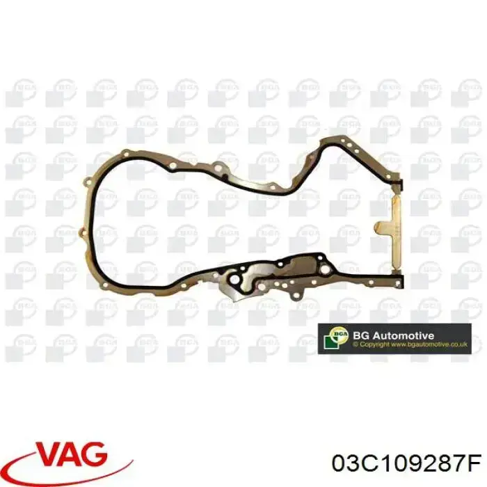 03C109287F VAG Vedante de tampa dianteira de motor