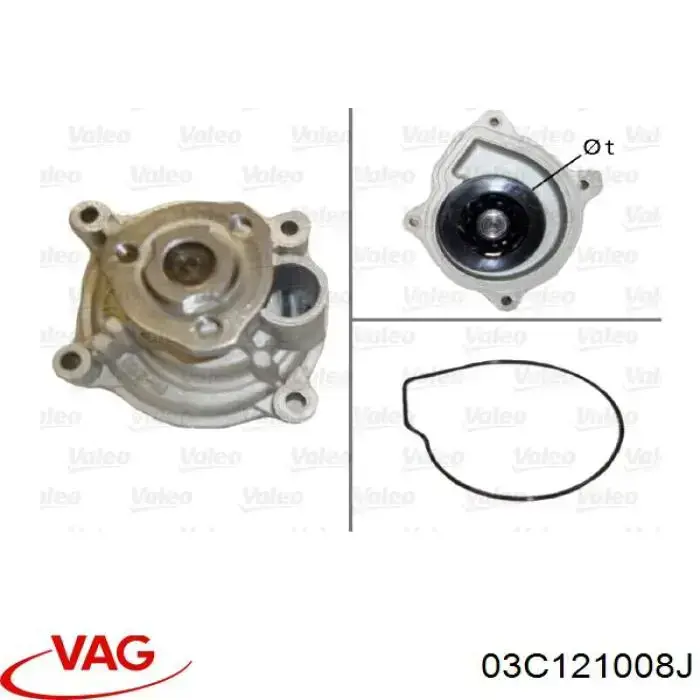 Bomba de água (bomba) de esfriamento VAG 03C121008J preço, a partir de 59,59 USD